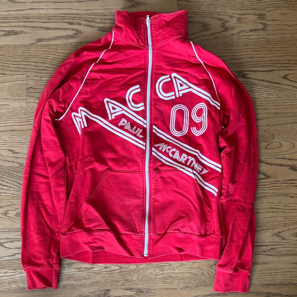 American Apparel Red Graphic Hoodie